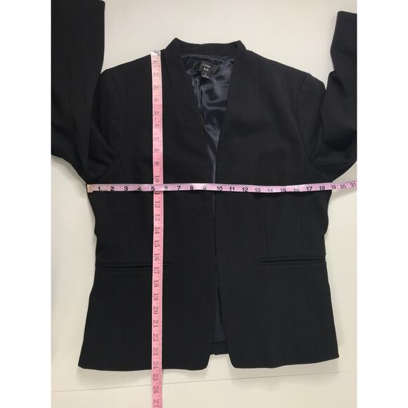 J.Crew 365 Going Out Open Blazer Women's 12 Black Office Work Simple Capsule - Picture 11 of 14